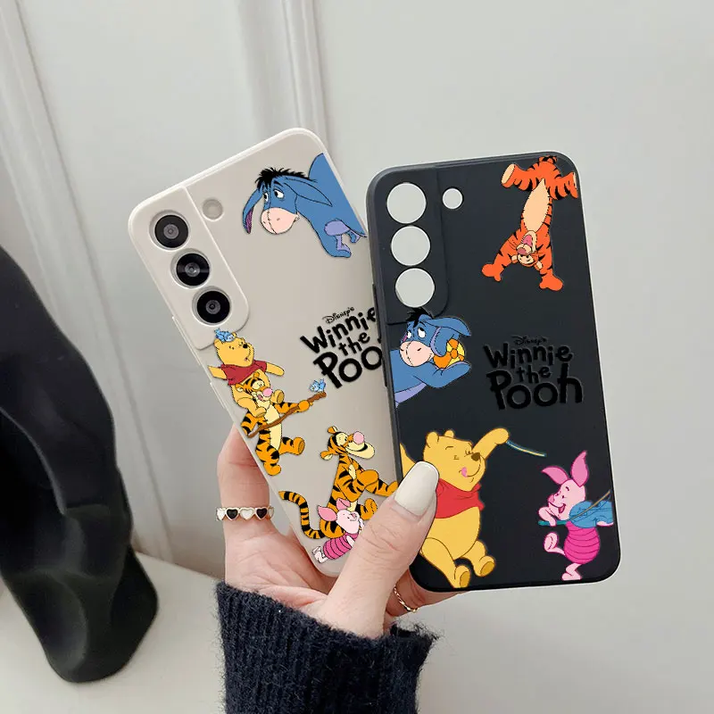 Winnie Piglet Tigger Cartoon Phone Case For Samsung Galaxy S24FE S25 S24 S23 S22 Ultra S21 S20 FE S10 Plus S25Ultra Fundas Cover