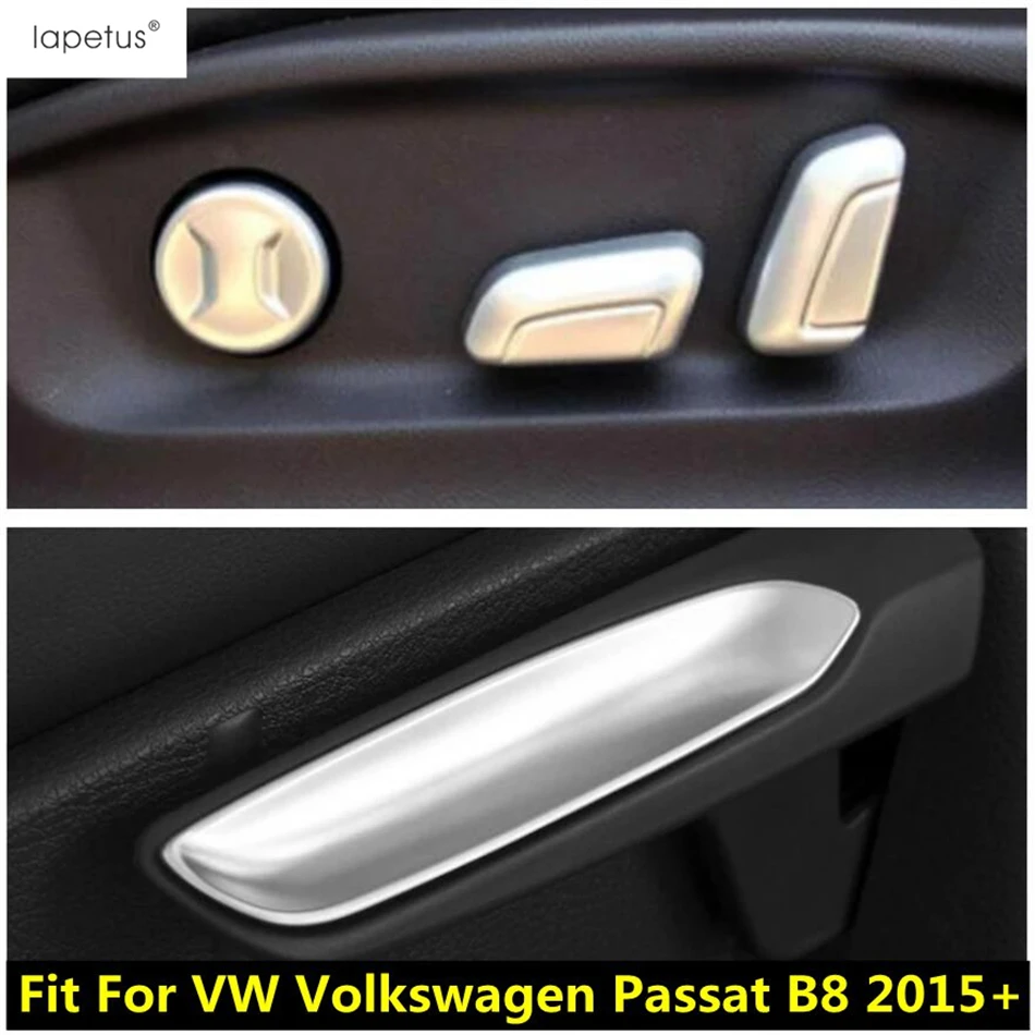 

For VW Volkswagen Passat B8 2015 - 2022 Car Seat Adjust Button Switch Control Sequins Decoration Cover Trim Matte Accessories