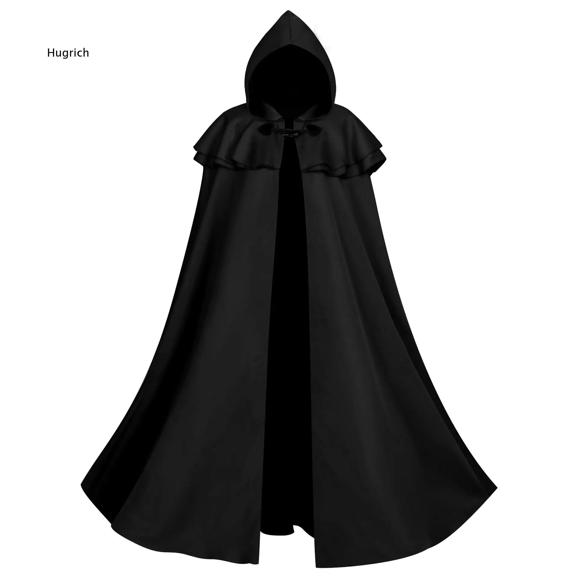 Medieval Retro Cloak Costume With Hood Knight Cape Cosplay Performance Party Dress Up Robe Halloween Stage Show Clothing