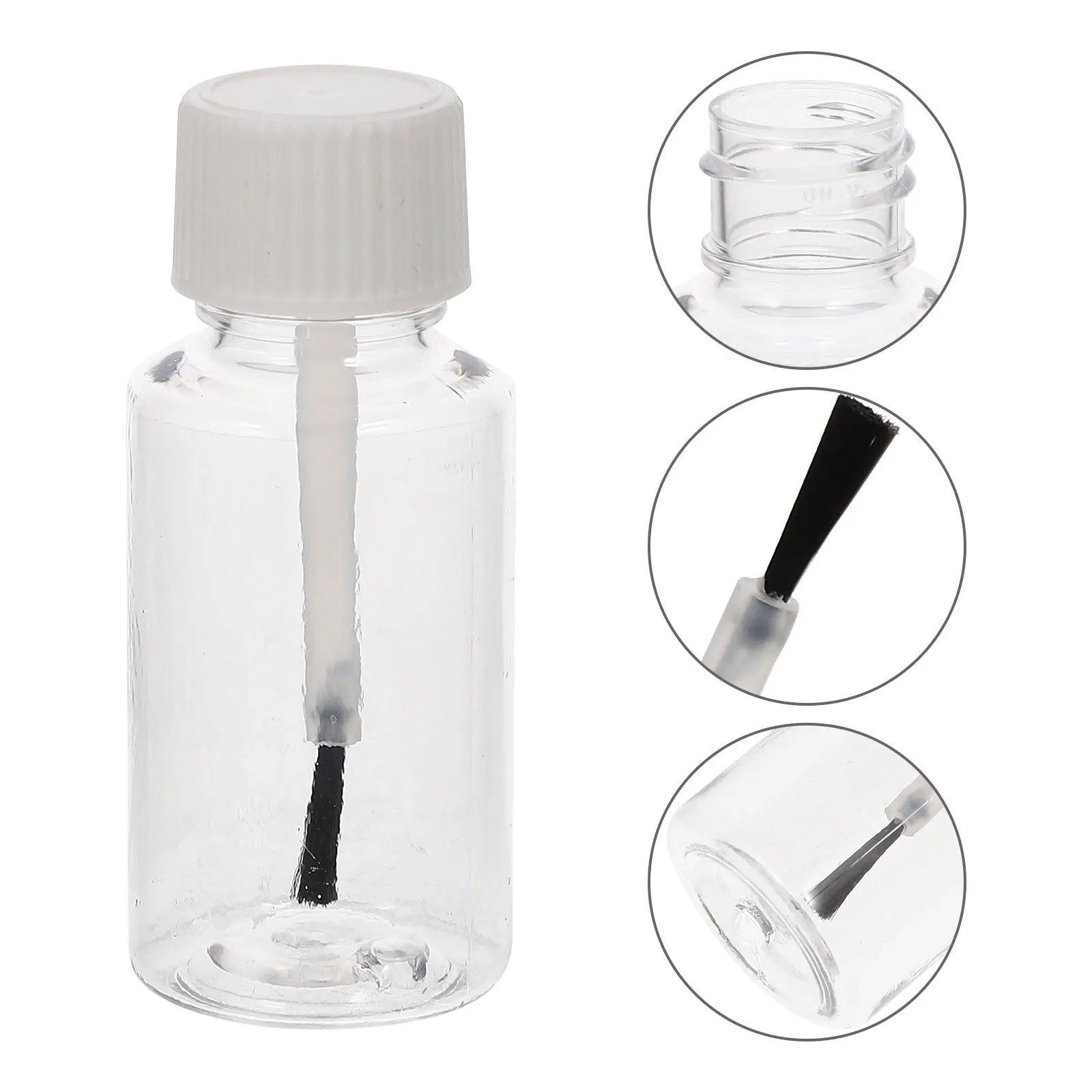 

8pcs Clear Nail Polish Bottles With Brush Empty Reusable Plastic Containers For Essential Oil Manicure Gel Varnish Travel Size