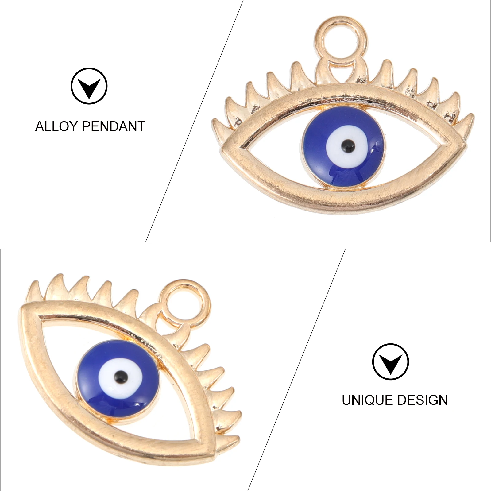 

10Pcs Evil Eye Charms Alloy DIY Jewelry Making Supplies Hanging Decorations Enamel Beads Pendant Key Chain Storage Gifts Popular