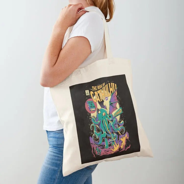 

Rise of Cathulhu Tote Bag Cloth bags Women bags shopping bags foldable Shopper handbag
