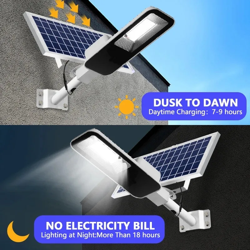 Imagem -04 - Outdoor Split Solar Street Light Alumínio Jardim Luz Casa Controle Remoto Impermeável Lâmpada de Parede 150w