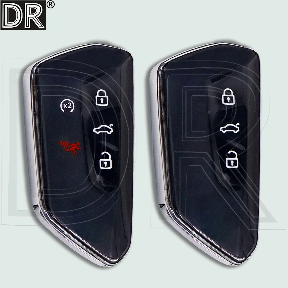 DR Car Key Shell Case For VW Volkswagen Golf 8 GTI R ID.3 ID.4 Seat Leon Tarraco Ateca Cupra Born Skoda Octavia A8 MK4 MK8