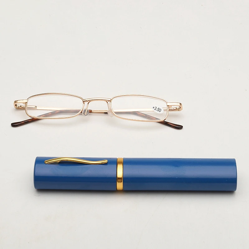 

2025 Pen holder reading glasses, portable small frame, high-definition reading glasses for middle-aged and elderly men and women