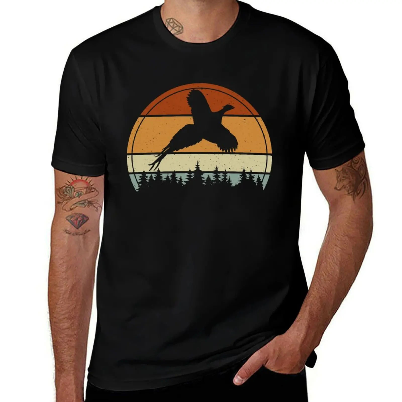 

Pheasant Hunting, Bird Game Hunter, Retro Vintage, Pheasant T-Shirt t shirt man luxury