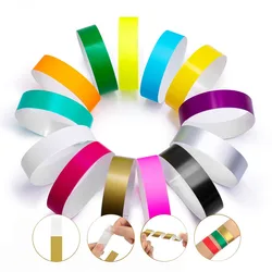 100-1000pcs Count Colorful Paper Neon Identification Wristbands Mixed Multicolor Colors Waterproof Bracelets for Events Festival