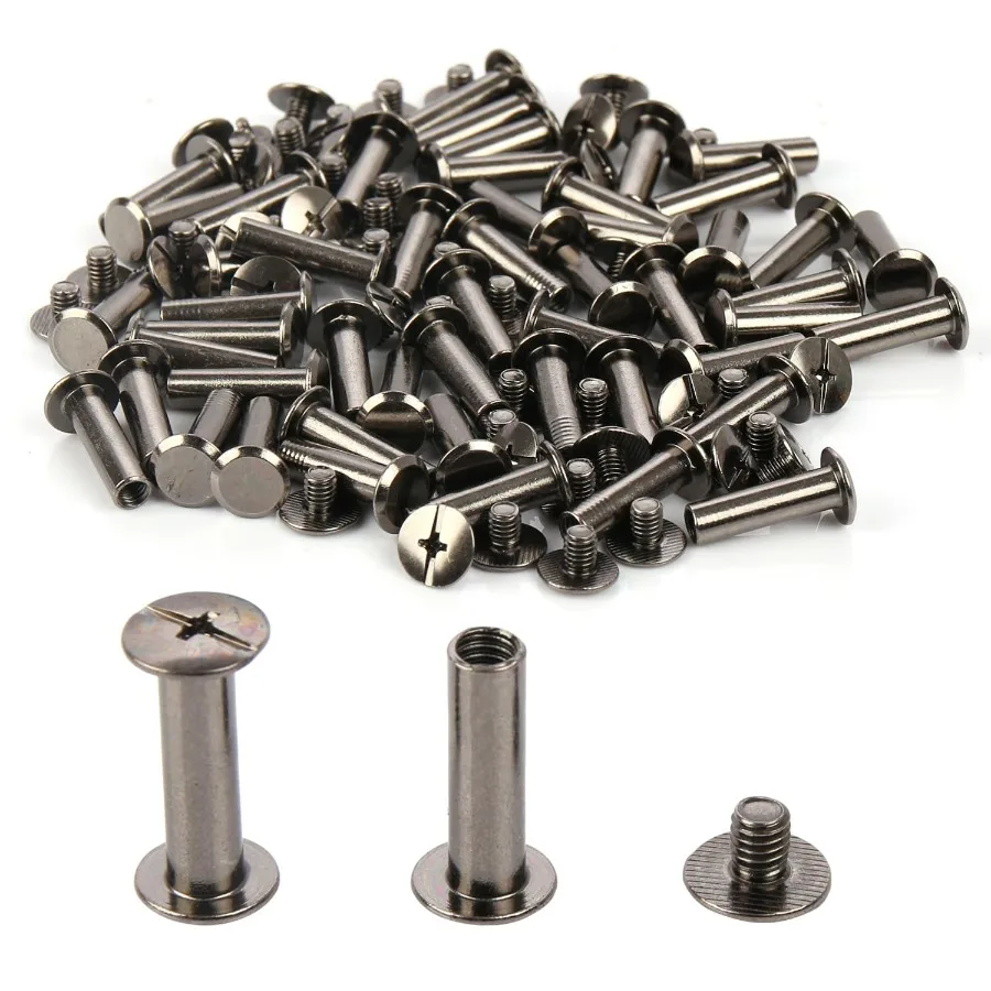 

Крепежные винты Chicago 5 мм x 12 мм Крепежные стойки 9,5 мм Крестообразная гайка Chicago Винт для крепления штыря Набор винтов для украшения кожи своими руками