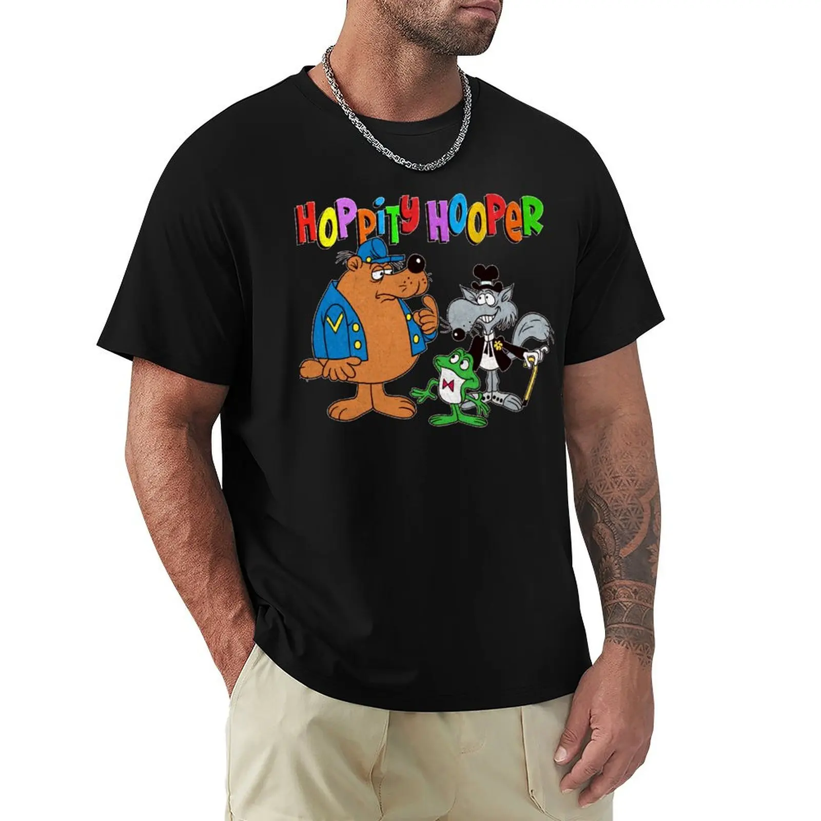 Tribute-to-Jay-Ward,-1960s-Hoppity-Hooper-and-Friends-Cartoon-Characters-Classic-T-Shirt UV Sun Protection Tee Shirt