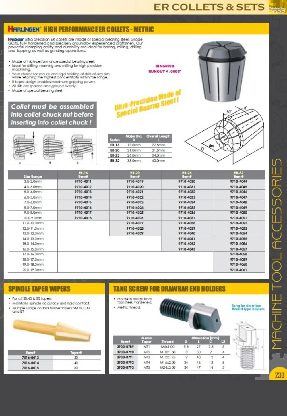 Avançado Aço Precision Collet Set, ferramenta de mola, moagem, adequado para tornos fresadoras, máquinas de perfuração, 18 pcs