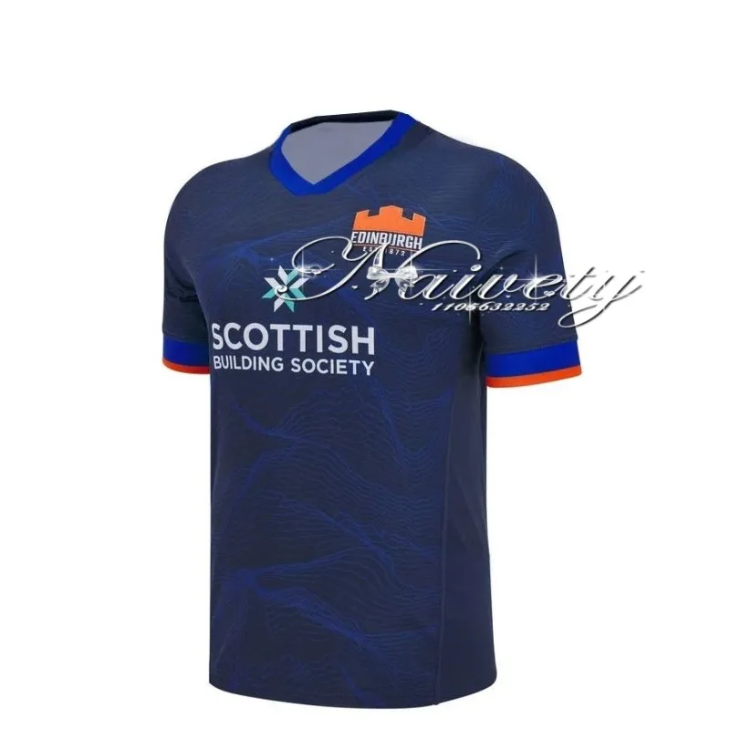 2025/26Summer Edinburgh rugby jersey men's and women's sports casual shirt round neck short sleeved quick drying breathable suit