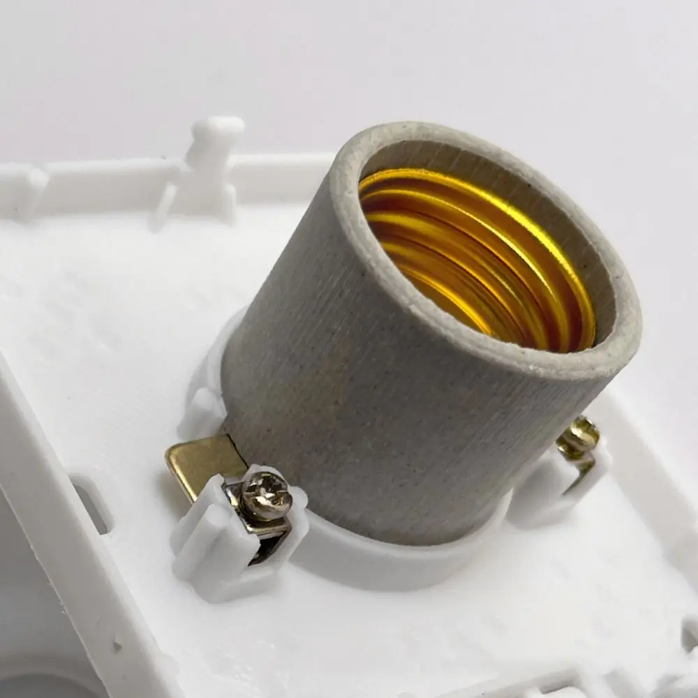 

Plastic shell Square Hanging Lamp Light Base E27 Lamp Holder Fitting Plug LED Light Bulb Holder