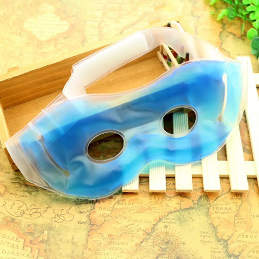 

Ice Eye Mask Cooling Patch Adjustable Size Relieves Eye Bags Dark Circles Comfortable Relaxing Sleep Aid Blinder