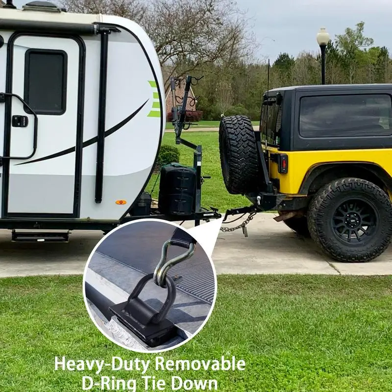 

Heavy-Duty Removable D-Ring Tie Down Adjustable Trailer Stake Pocket Tie Downs High Load Capacity Tie Down Accessories For