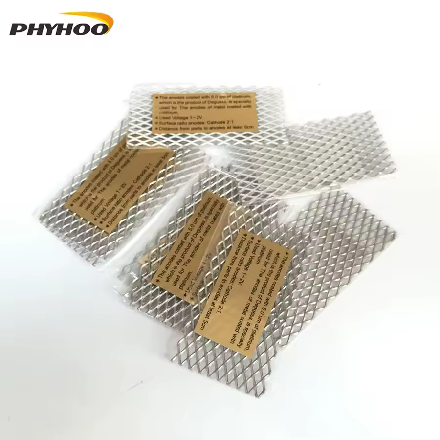 PHYHOO Electroplating Machine Accessory Gold Plated Titanium Mesh For Rectifier Machine