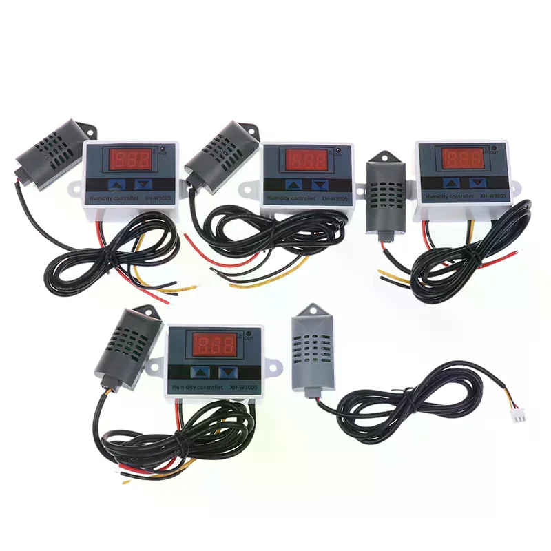 Digital Humidity Controller 12V 24V 220V Humidistat Hygrometer Humidity Control Switch Regulator + Humidity Sensor