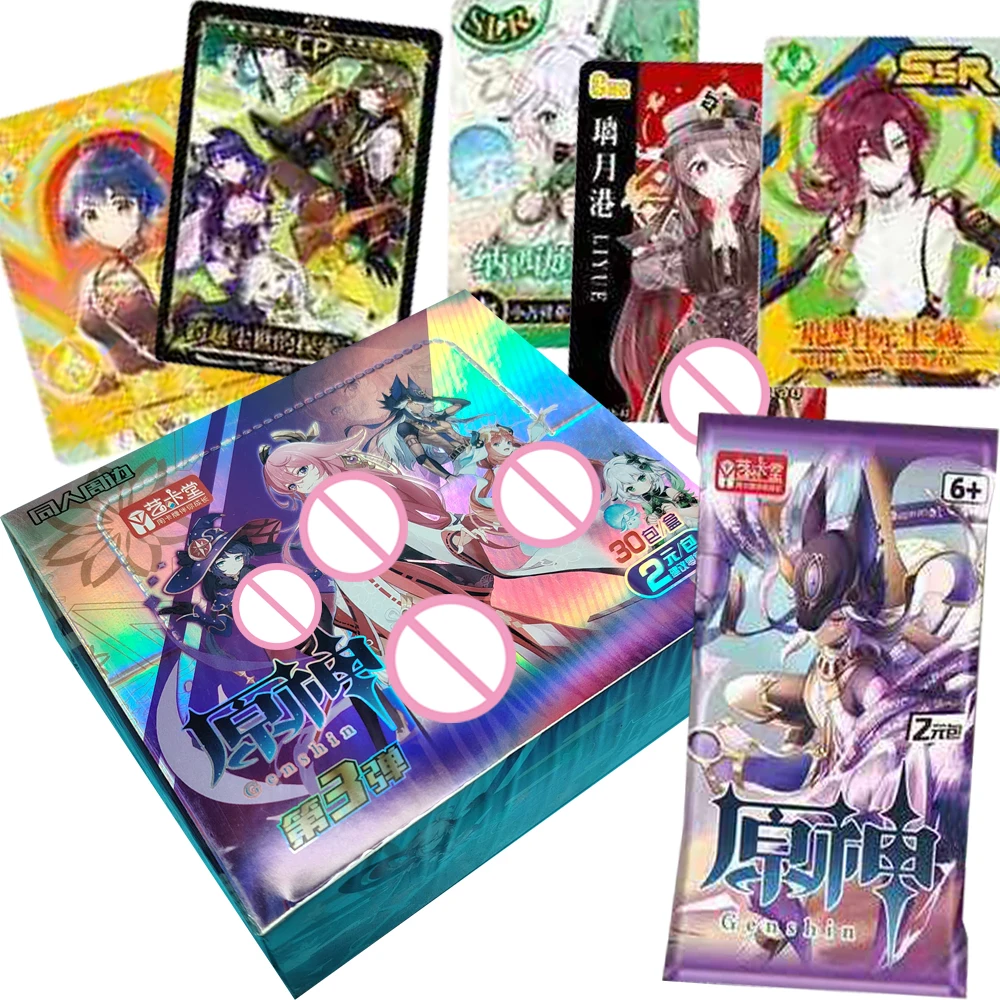 

Genshin Impact Collection Cards for Children Role Playing Adventure Game Exquisite Peripheral Character Portrait Cards Toy Gift