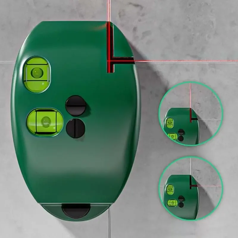 1PCS 90 Degree Laser Level Red & Green Beam Auto Level Portable Building Layout Tool