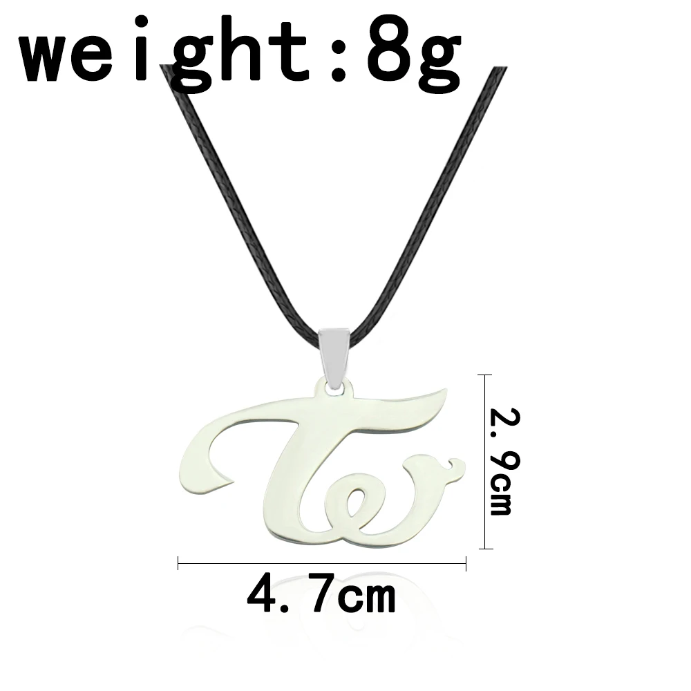 Twice South Korean Girl Band Keychain Bracelets Necklace Logo Pendant Trendy Metal Fashion Jewelry for Fans Women Men Souvenirs