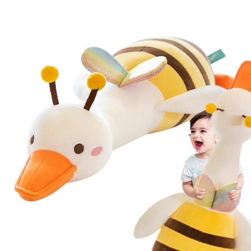 

Stuffed Duck Stuffed Lovely Duck Bee Toy For Girls Household Ornamental Cushion Duck Pillow For Living Room Bedroom Children's