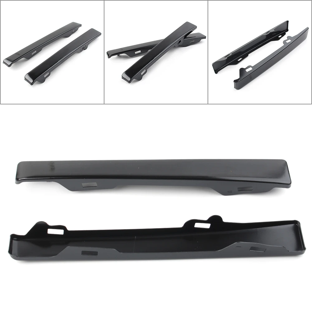 2x Auto Front Bupmer Lower Grille Headlight Filler Trim Panels For 1995 1996 Tacoma Pickup 2Wd Primed Black Plastic