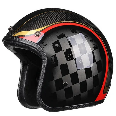 

Chopper Biker Japanese Style Vintage Moto Bike DOT approved Motorbike Helm 3/4 Motocross Helmets carbonfiber Motorcycle Helmet