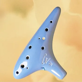 Pottery Clay Ocarina 12 Hole Alto C Tone Ocarinas Professional Beginners Orff Instruments Medieval Rare Musical Instruments