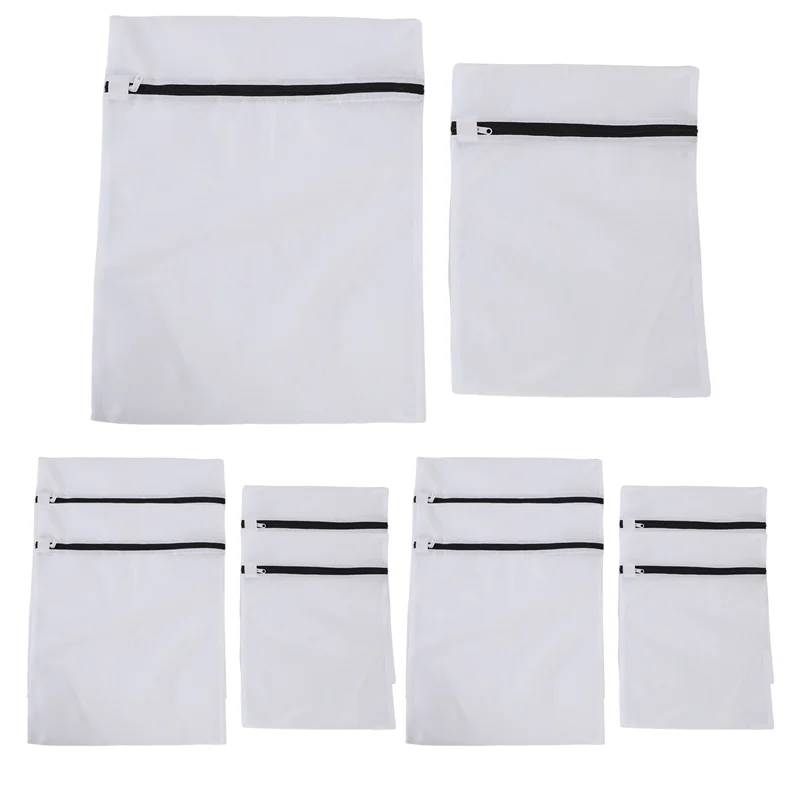 Y74A-10 Paquete de 10 bolsas para lavadora, bolsas de malla con cremallera para lavandería, bolsas para blusas, sujetadores, medias (5S+5L)