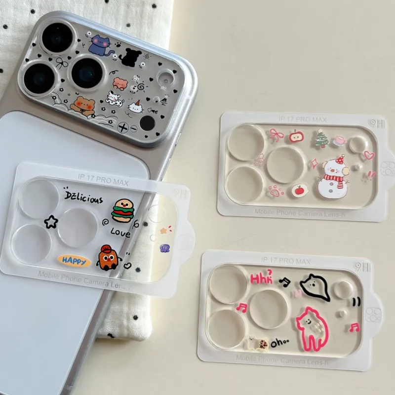 Niedliche Cartoon-Tier-Serie Objektivschutz für iPhone 17 Pro und iPhone 17 Pro Max Handykamera-Schutz