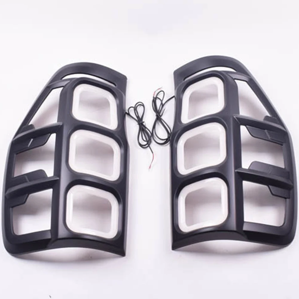 Right and Left Auto Accessories Plastic Matt Rear Warning Light Car Tail Light Cover for -Ford -Ranger 2012 2013 2014 2015 2016