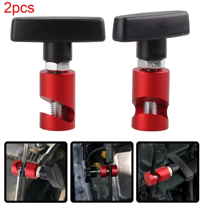 High Quality Lift Support Clamp Car Accessories Engine Hood Hood Lifting Rod Metal Red Shock Prop Strut Stopper 2pcs