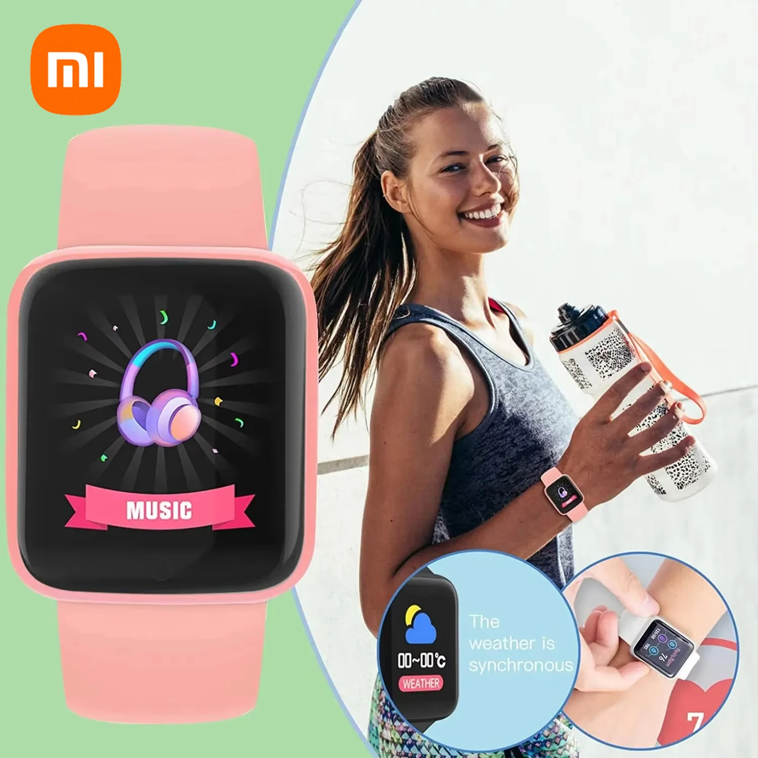 Xiaomi NEW Smart Watch Men Women Bluetooth Connected Phone Music Fitness Sports Bracelet Sleep Monitor Waterproof Y68 Smartwatch