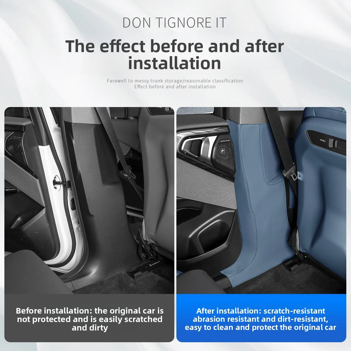 

Car B Pillar Anti Kick Pad For BMW X3 2025 2026 G45 Door Panel Leather Anti-dirty Protective Mat Interior Decoration Accessories