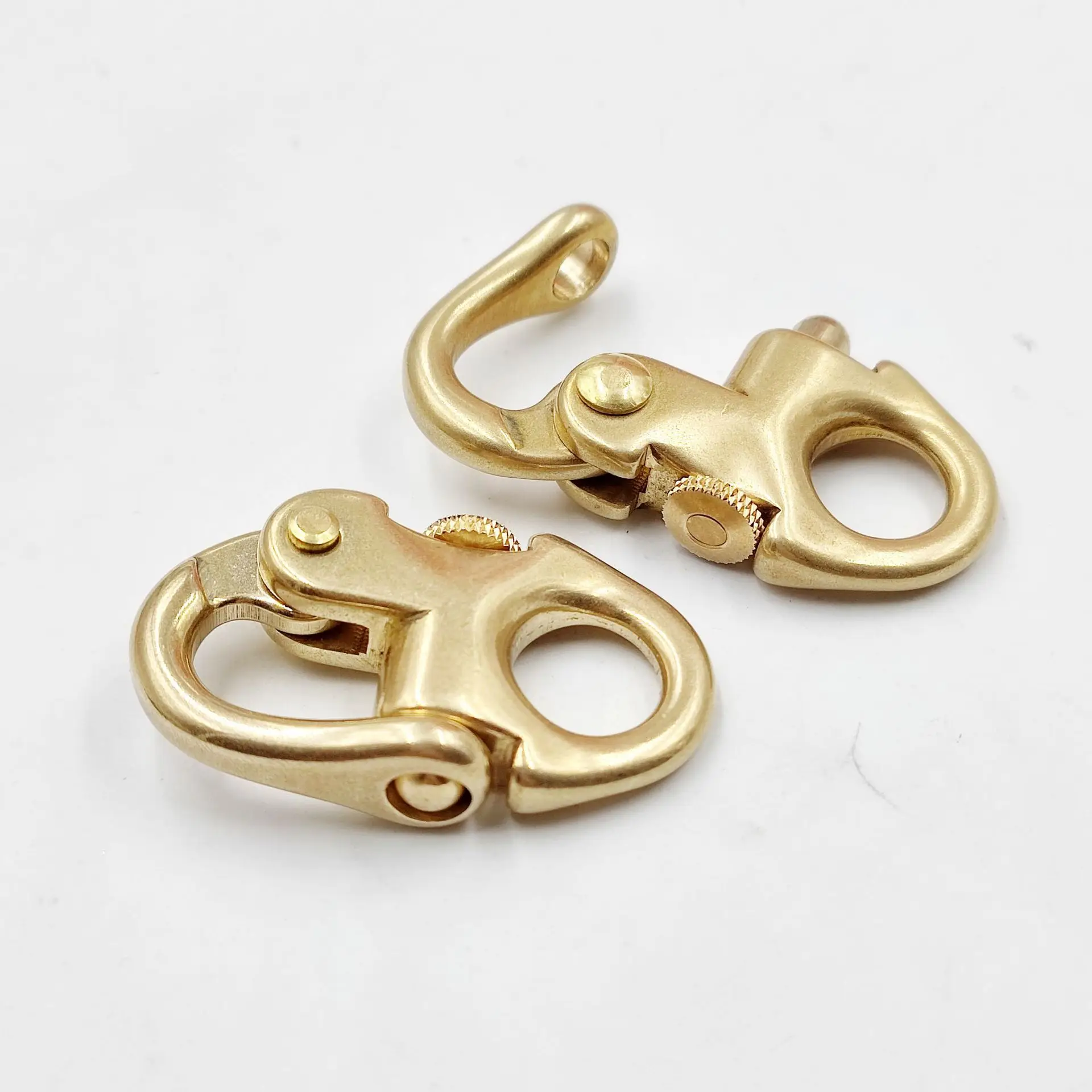 1 x Solid  Brass Buckle Clasp Buckle Keychain Ring Hook screw pin joint Connecter Bag Strap Leathercraft Accessories Parts