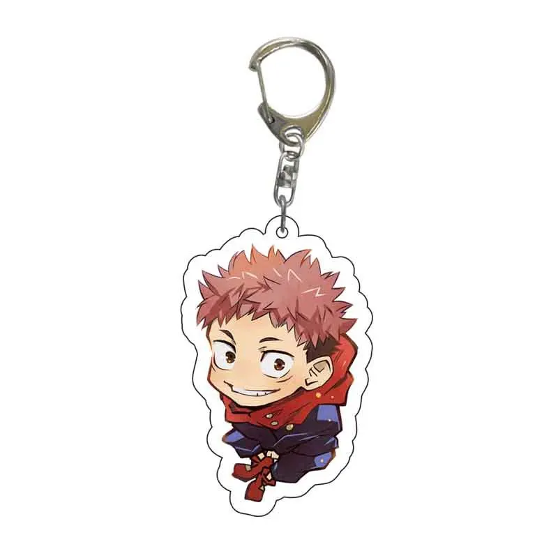 Anime Jujutsu Yuji Itadori Sukuna Keychain Toge Inumaki Kawaii Accessories Cute Kento Nanami Bag Pendant Key Ring Cartoon Gift