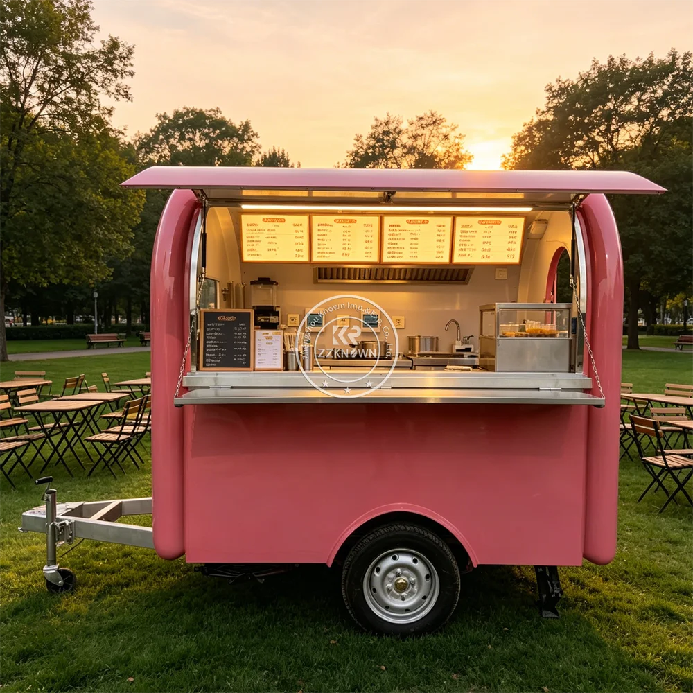 

Custom Street Food Trailer Mobile Coffee Vending Truck Catering Trailer Concession Smoothie Food Truck Fully Equipped Kitchen