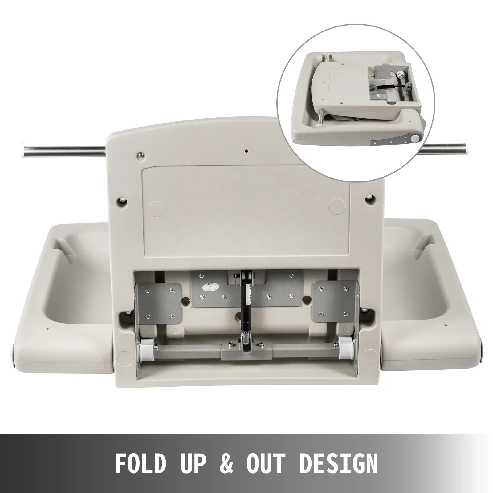 Hot Selling Changing Station Commercial Wall Mounted Fold Down with Adjustable Safety Strap Storage Box Horizontal