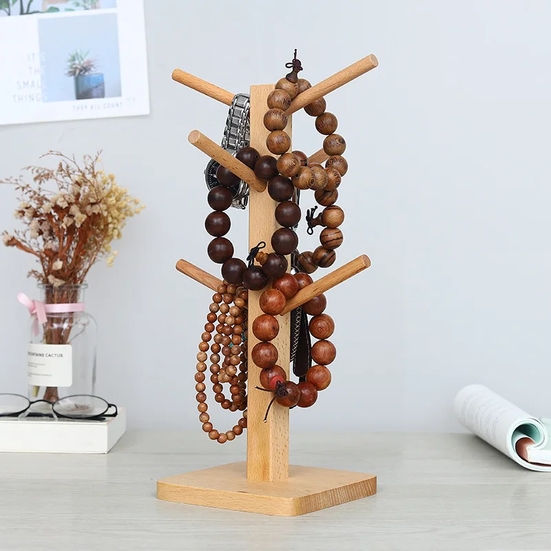 6 Hooks Cup Holder Jewelry Watches Display Stand Kitchen Coffee Mug Storage Drain Rack Wine Glass Holder for Home