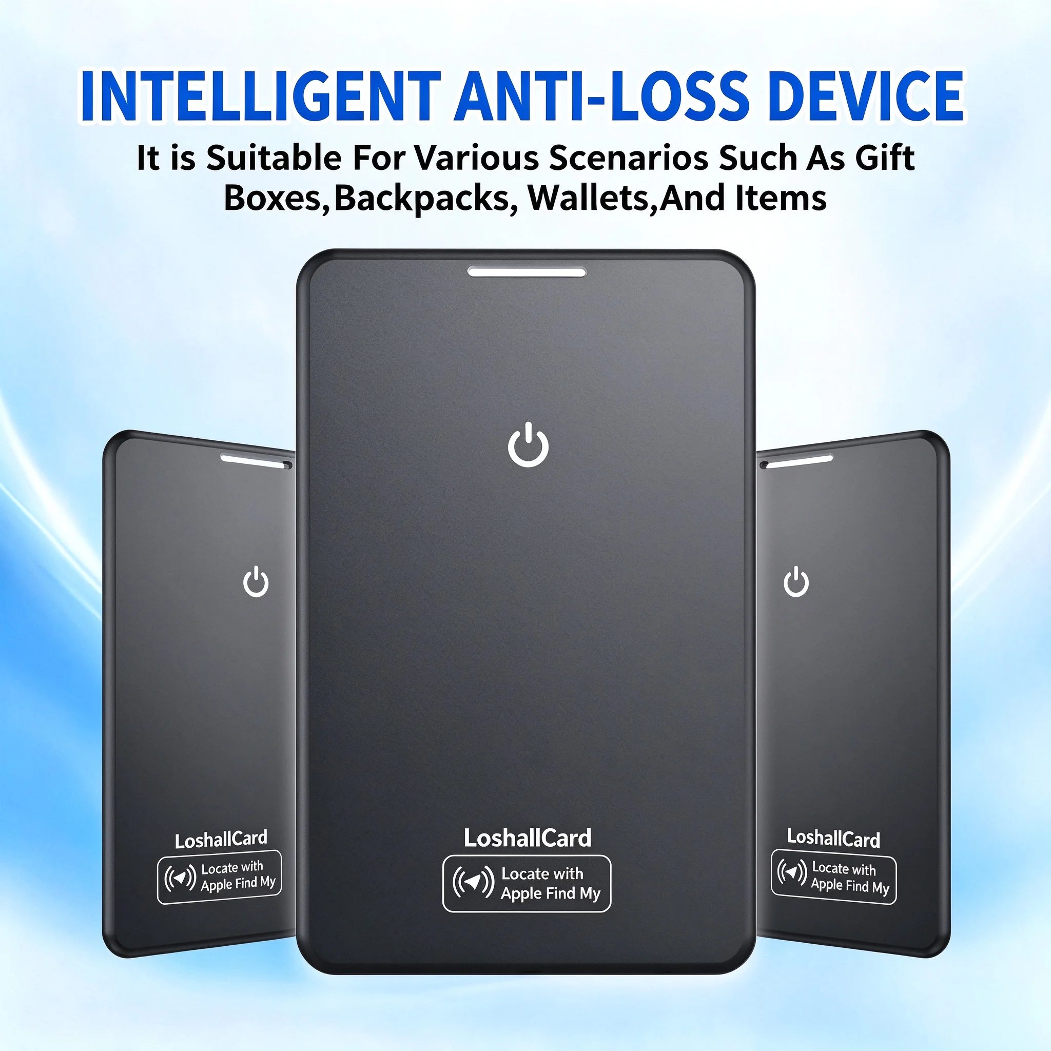 Slim Card Tracker, Works with Apple Find My, Waterproof Bluetooth Locator for Wallet, Luggage