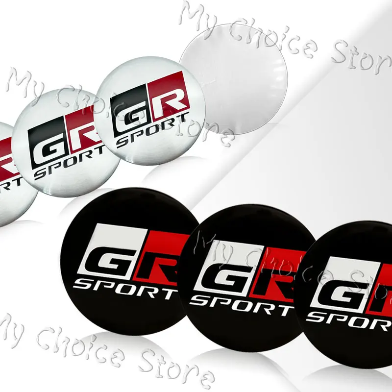 4pcs 56mm Car Decor GR Sport Logo Wheel Hub Caps Center Cover Sticker For Toyota Corolla Yaris Camry Prius Rav4 Accessories