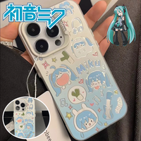 Hatsune Miku Phone Case for IPhone 15 14 13 12 11 Pro Max Kawaii Soft Case Shockproof Back Cover Protective Shell Girls Gifts
