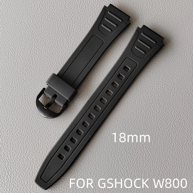 18mm For CASIO G-SHOCK W800 Electronic Watch Accessories Plastic PU watch strap Silicone bracelet