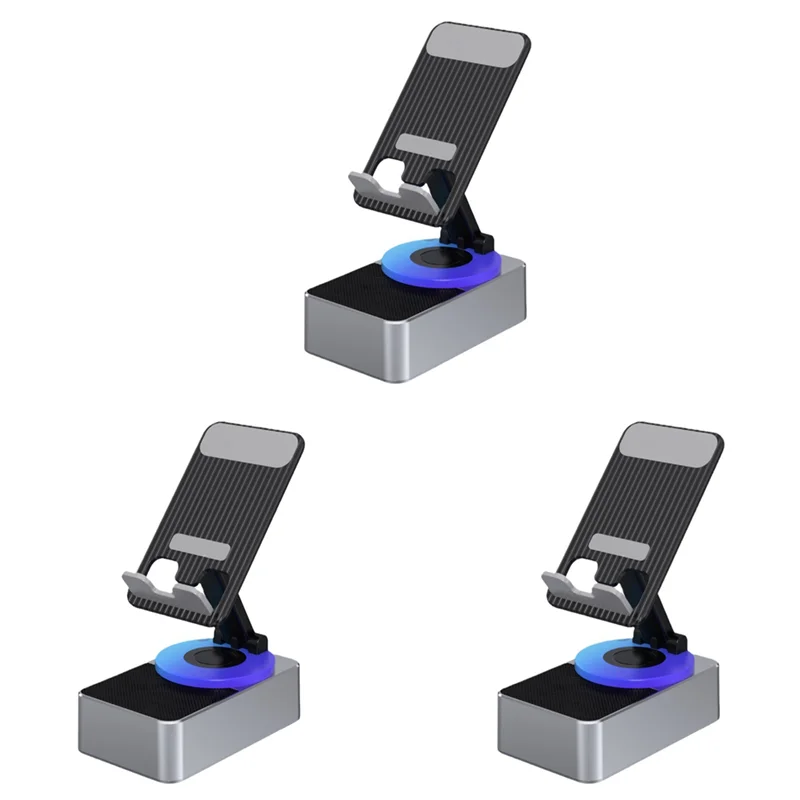 SQPP-3X Держатель для мобильного телефона 3-в-1, аудио внешний аккумулятор, динамик вызова Bluetooth, многофункциональный складной вращающийся настольный компьютер, серый
