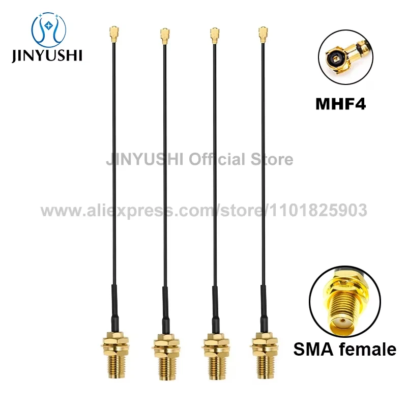 4Pcs SMA to MHF4 Low loss Pigtail Antenna Cable MHF4 to SMA female For 4G 5G EM7455 EM12-G EM160R-GL SIM8200EA RM520N-GL