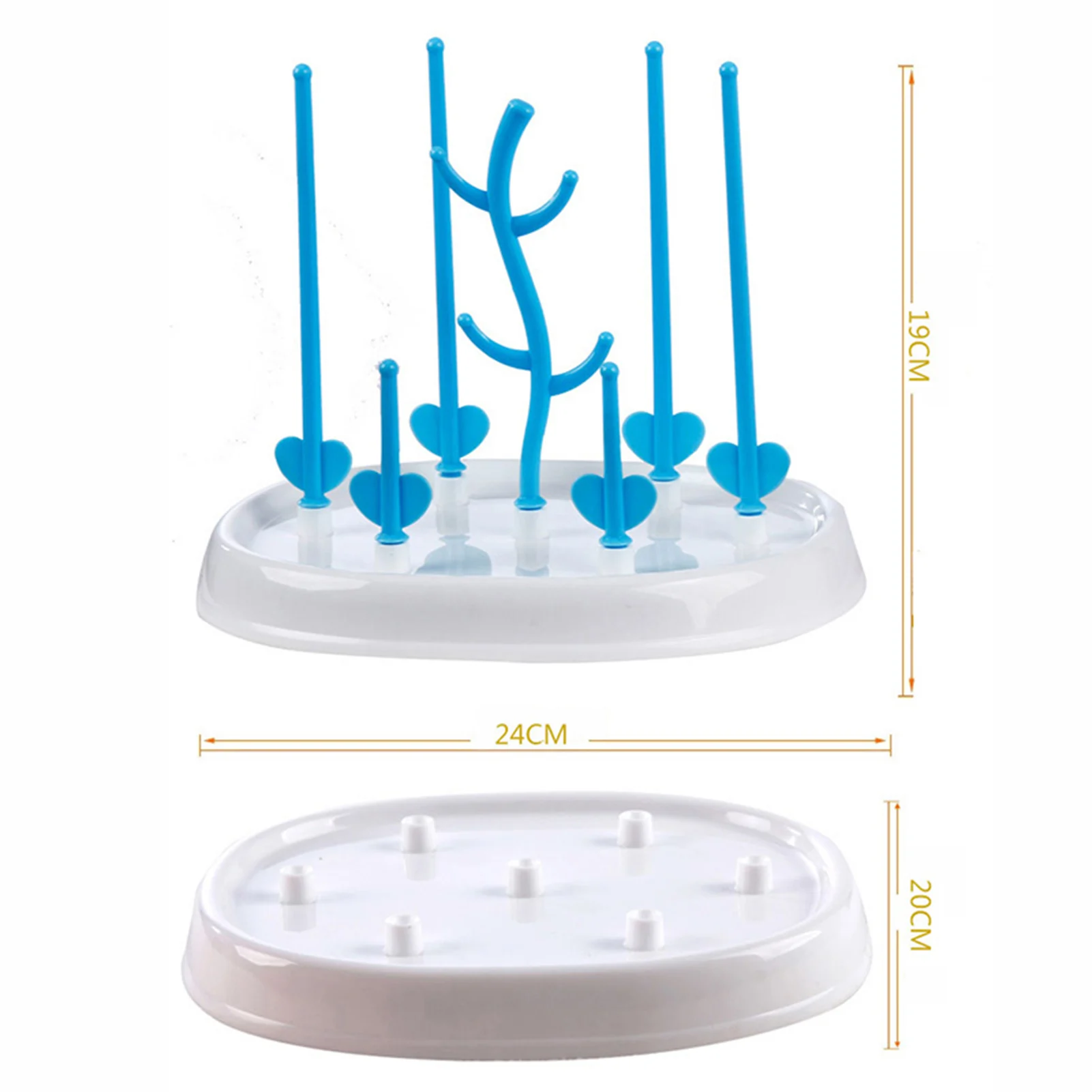 Soporte de biberón para bebé, estante con forma de árbol, soporte de limpieza, herramientas de alimentación para recién nacido, C66