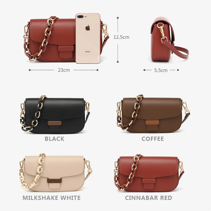 Women Bag 2023 New Lady Fashion Chain Contrast Color Single Shoulder Bag Small Square Handbag Female Portable Messenger Pack