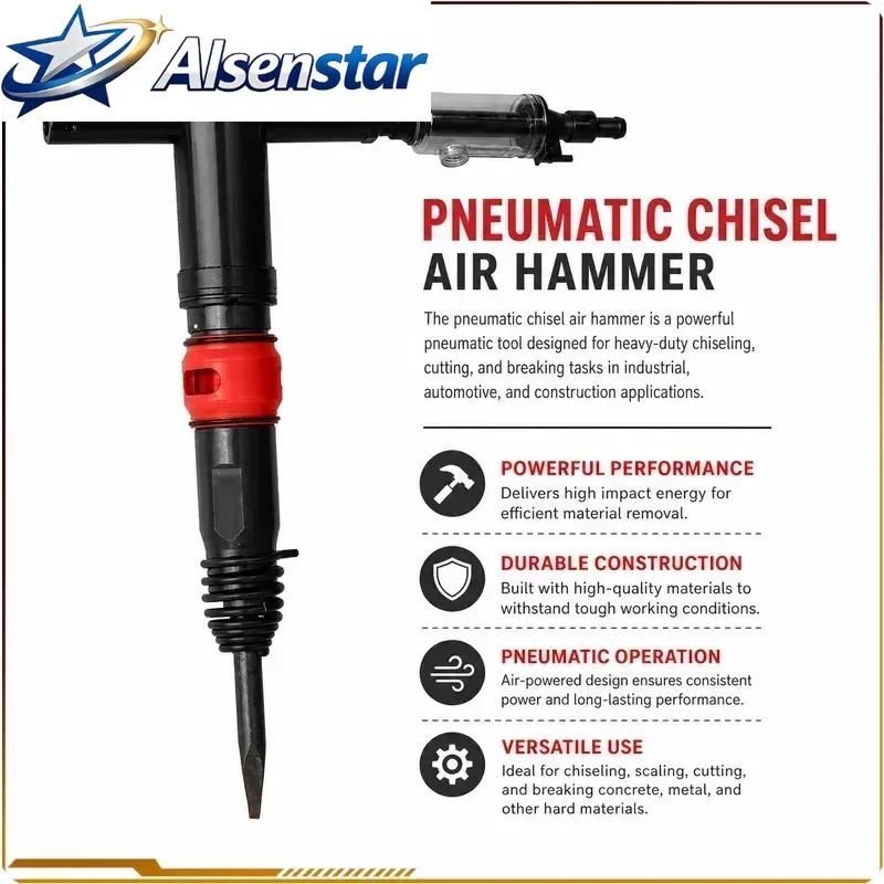 Concrete Breaking Masonry Tool Heavy Duty Manual Rock Splitter Stone Drill Block Secondary Splitting Hammer Air Pick