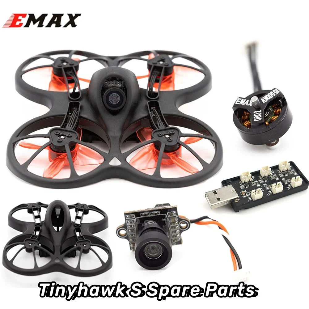 Emax Tinyhawk zamiennik części zamiennych 75mm polipropylenowa zestaw ze szkieletem kamera FPV 600TVL CMOS 6-portowy silnik 1S USB 0802 15500KV