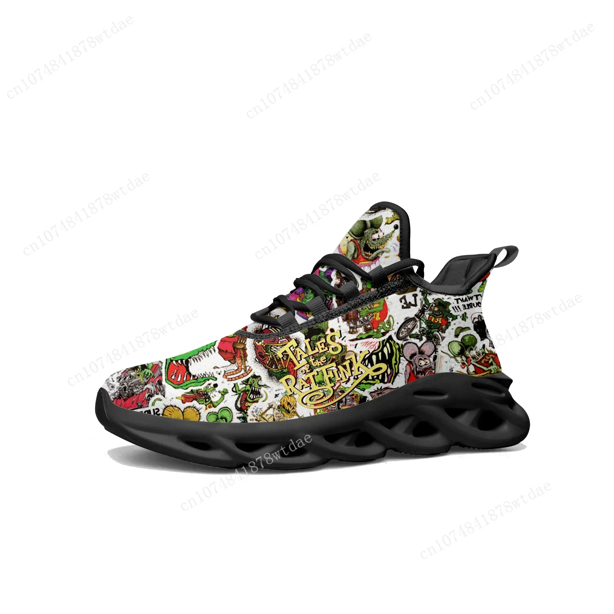 Tales Of The Rat Fink Flats Sneakers Mens Womens Sports Running Shoes High Quality Anime Custom Lace Up Mesh Footwear 2