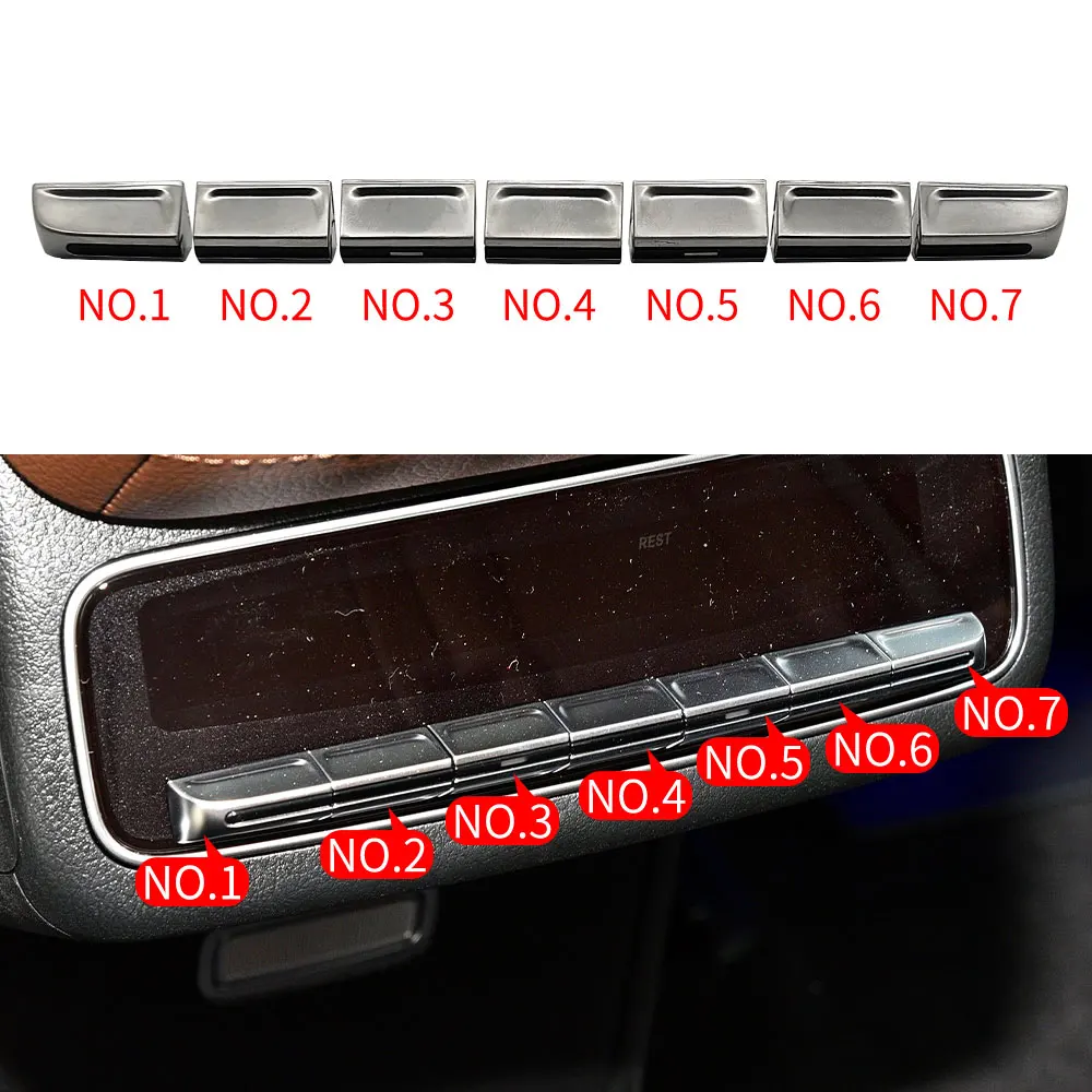 Car Rear Air Conditioner Button Air Outlet Adjustment Switch Button Cover For Mercedes Benz GLE GLS-Class W167 GLE400 GLS550